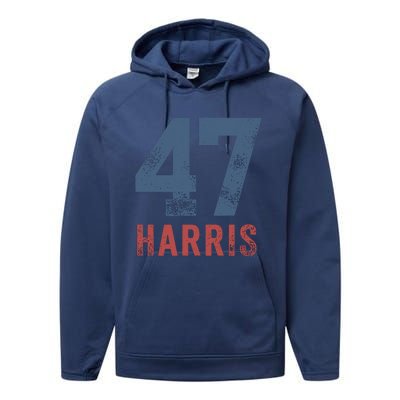 Kamala Harris 47 Performance Fleece Hoodie