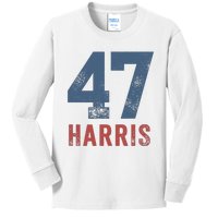 Kamala Harris 47 Kids Long Sleeve Shirt