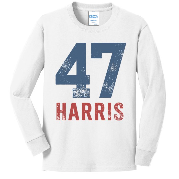 Kamala Harris 47 Kids Long Sleeve Shirt