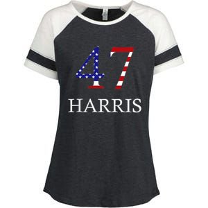 Kamala Harris 47 President Political Election Vote Election Enza Ladies Jersey Colorblock Tee