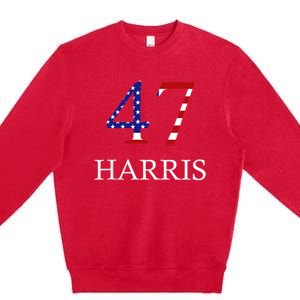 Kamala Harris 47 President Political Election Vote Election Premium Crewneck Sweatshirt