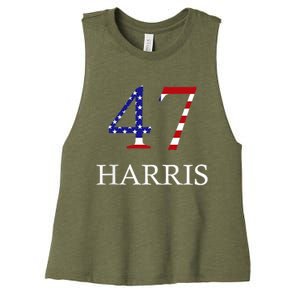 Kamala Harris 47 President Political Election Vote Election Women's Racerback Cropped Tank