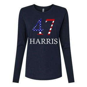 Kamala Harris 47 President Political Election Vote Election Womens Cotton Relaxed Long Sleeve T-Shirt