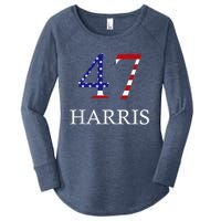 Kamala Harris 47 President Political Election Vote Election Women's Perfect Tri Tunic Long Sleeve Shirt