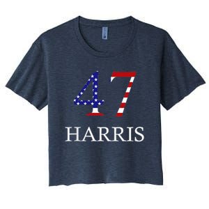 Kamala Harris 47 President Political Election Vote Election Women's Crop Top Tee