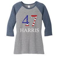 Kamala Harris 47 President Political Election Vote Election Women's Tri-Blend 3/4-Sleeve Raglan Shirt