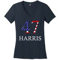 Kamala Harris 47 President Political Election Vote Election Women's V-Neck T-Shirt