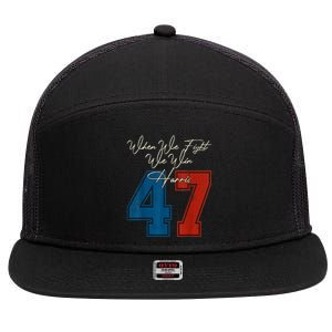 Kamala Harris 47 President Political Election Vote Election 7 Panel Mesh Trucker Snapback Hat