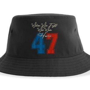 Kamala Harris 47 President Political Election Vote Election Sustainable Bucket Hat