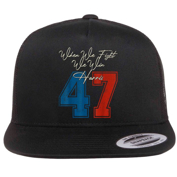 Kamala Harris 47 President Political Election Vote Election Flat Bill Trucker Hat