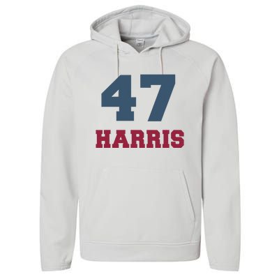 Kamala Harris 47 Performance Fleece Hoodie