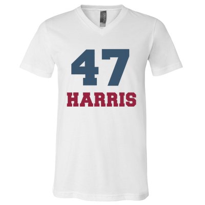 Kamala Harris 47 V-Neck T-Shirt