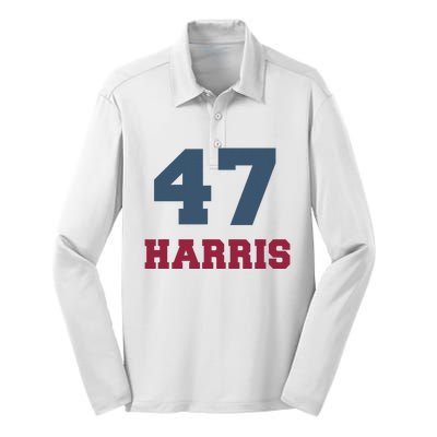 Kamala Harris 47 Silk Touch Performance Long Sleeve Polo