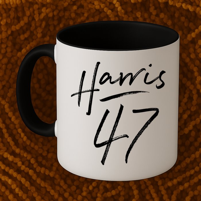 Kamala Harris 47 Feminine Script Mug