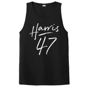 Kamala Harris 47 Feminine Script PosiCharge Competitor Tank