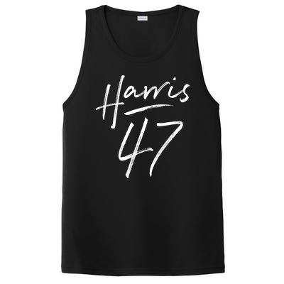 Kamala Harris 47 Feminine Script PosiCharge Competitor Tank