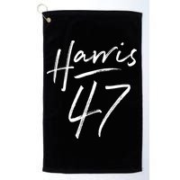 Kamala Harris 47 Feminine Script Golf Towel