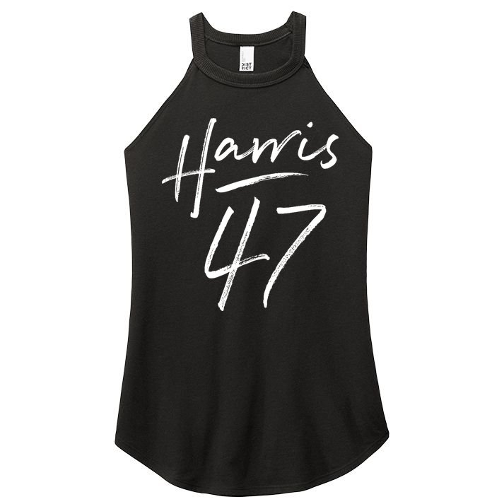 Kamala Harris 47 Feminine Script Women's Perfect Tri Rocker Tank