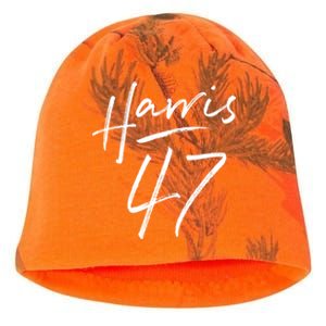 Kamala Harris 47 Feminine Script Kati - Camo Knit Beanie