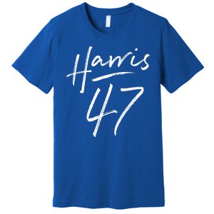 Kamala Harris 47 Feminine Script Premium T-Shirt