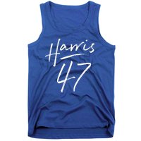 Kamala Harris 47 Feminine Script Tank Top