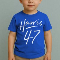 Kamala Harris 47 Feminine Script Toddler T-Shirt