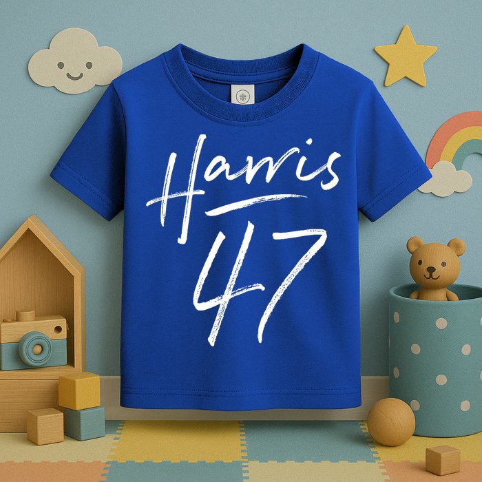 Kamala Harris 47 Feminine Script Toddler T-Shirt