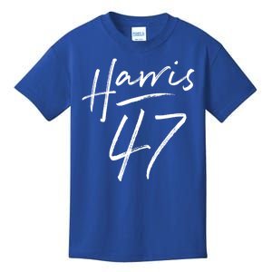 Kamala Harris 47 Feminine Script Kids T-Shirt