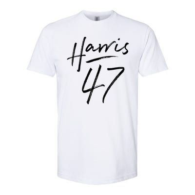 Kamala Harris 47 Feminine Script Softstyle® CVC T-Shirt