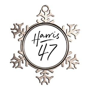 Kamala Harris 47 Feminine Script Metallic Star Ornament