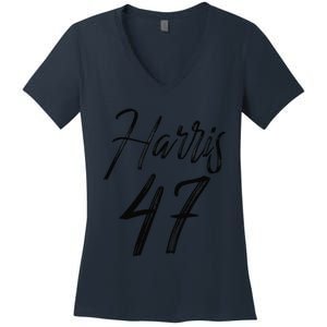 Kamala Harris 47 Kamala Harris For President 2024 Women's V-Neck T-Shirt