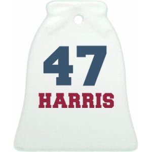 Kamala Harris 47 Ceramic Bell Ornament