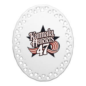 Kamala Harris 47 2024 Ceramic Oval Ornament