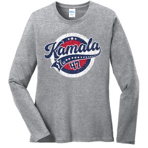 Kamala Harris 47 Th President Harris Walz 2024 Election Ladies Long Sleeve Shirt