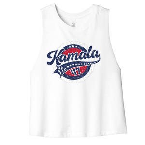 Kamala Harris 47 Th President Harris Walz 2024 Election Women's Racerback Cropped Tank