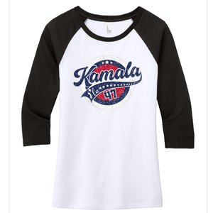 Kamala Harris 47 Th President Harris Walz 2024 Election Women's Tri-Blend 3/4-Sleeve Raglan Shirt