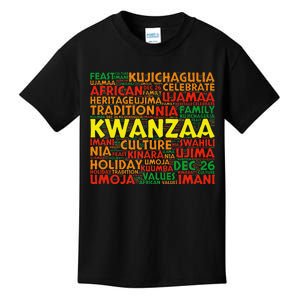 Kwanzaa Holiday 7 Principles Celebrate Tradition Kids T-Shirt