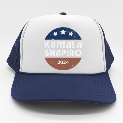 Kamala Harris And Josh Shapiro 2024 For President Campaign Trucker Hat