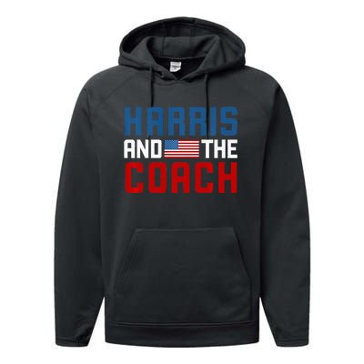 Kamala Harris And The Coach Premium Performance Fleece Hoodie