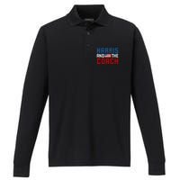 Kamala Harris And The Coach Premium Performance Long Sleeve Polo