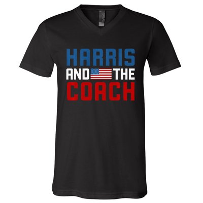 Kamala Harris And The Coach Premium V-Neck T-Shirt