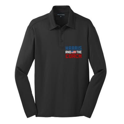 Kamala Harris And The Coach Premium Silk Touch Performance Long Sleeve Polo