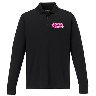 Kamala Harris And Tim Performance Long Sleeve Polo