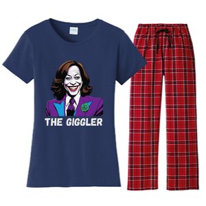 Kamala Harris As The Giggler Women's Flannel Pajama Set