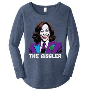 Kamala Harris As The Giggler Women's Perfect Tri Tunic Long Sleeve Shirt