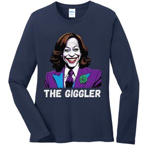 Kamala Harris As The Giggler Ladies Long Sleeve Shirt