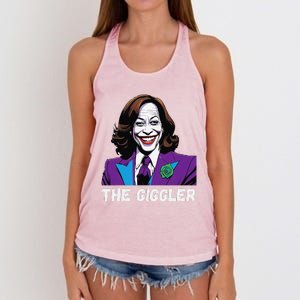 Kamala Harris As The Giggler Women's Knotted Racerback Tank