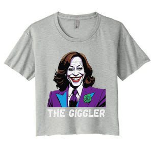 Kamala Harris As The Giggler Women's Crop Top Tee