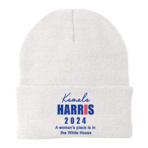 Kamala Harris A Womans Place Is In The White House Knit Cap Winter Beanie