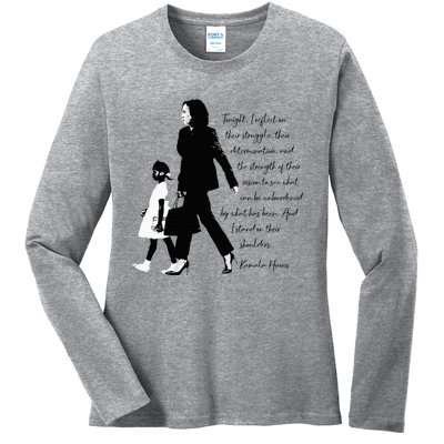 Kamala Harris And Ruby Bridges Ladies Long Sleeve Shirt